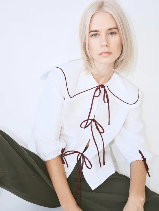 Women Lisa Says Gah Airi Blouse White Tops