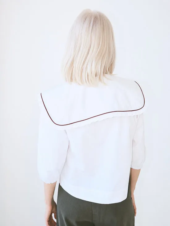 Women Lisa Says Gah Airi Blouse White Tops