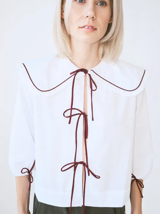 Women Lisa Says Gah Airi Blouse White Tops