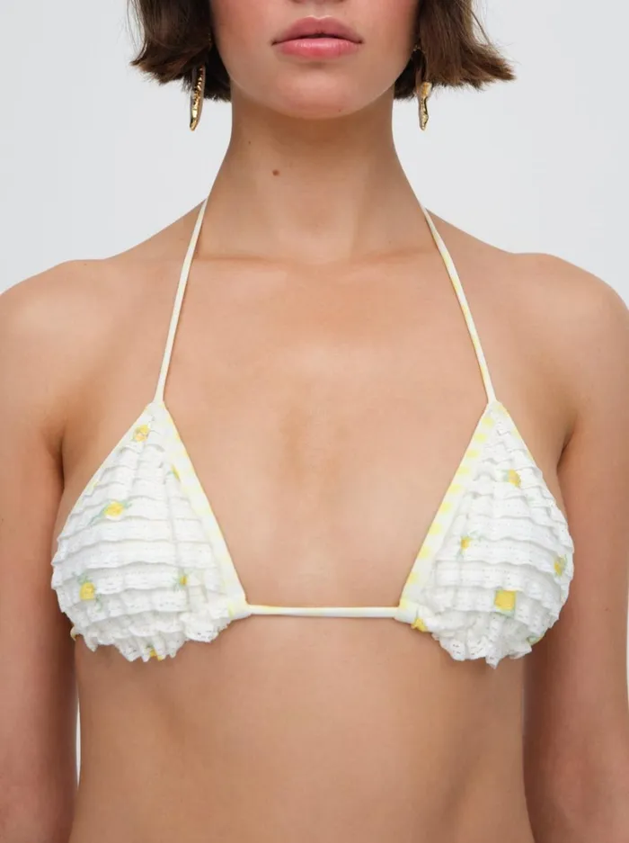 Women Lisbet String Bikini Top White For Love and Lemons Swim Women Lisbet String Bikini Top White For Love and Lemons Swim