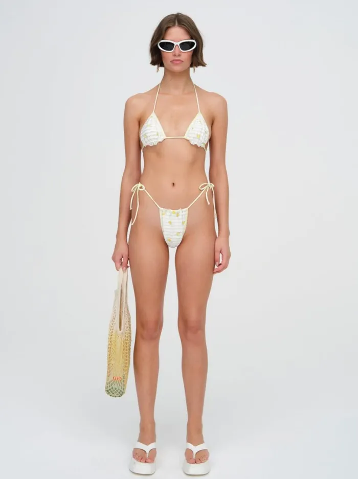 Women Lisbet String Bikini Top White For Love and Lemons Swim Women Lisbet String Bikini Top White For Love and Lemons Swim