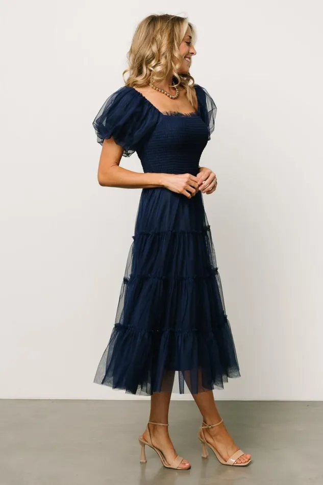 Women Liv Tulle Midi Dress Navy Baltic Born Tulle Styles Women Liv Tulle Midi Dress Navy Baltic Born Tulle Styles