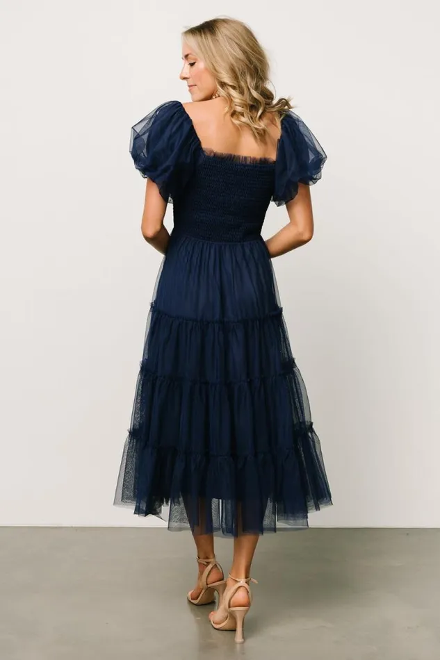 Women Liv Tulle Midi Dress Navy Baltic Born Tulle Styles Women Liv Tulle Midi Dress Navy Baltic Born Tulle Styles
