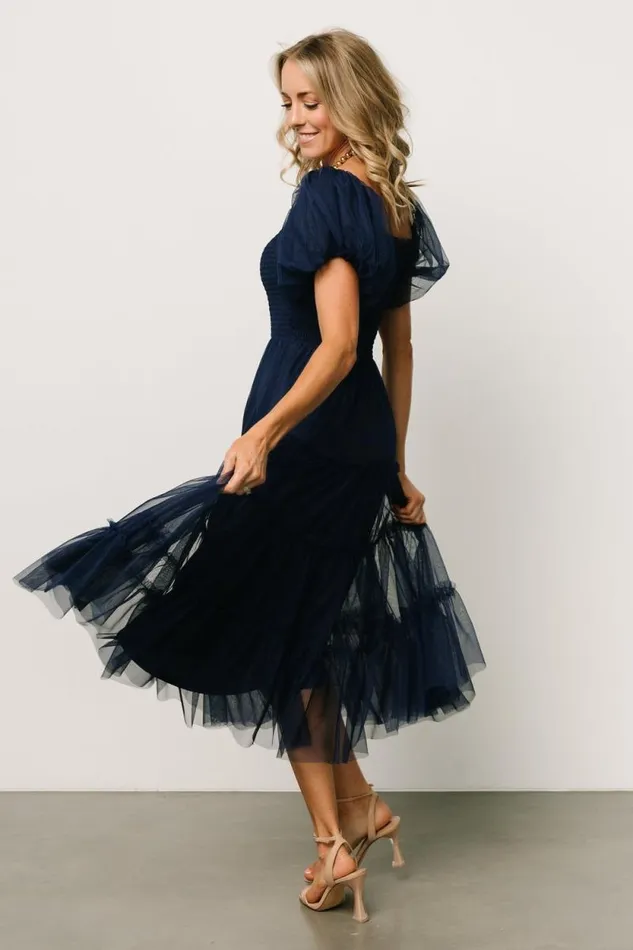 Women Liv Tulle Midi Dress Navy Baltic Born Tulle Styles Women Liv Tulle Midi Dress Navy Baltic Born Tulle Styles