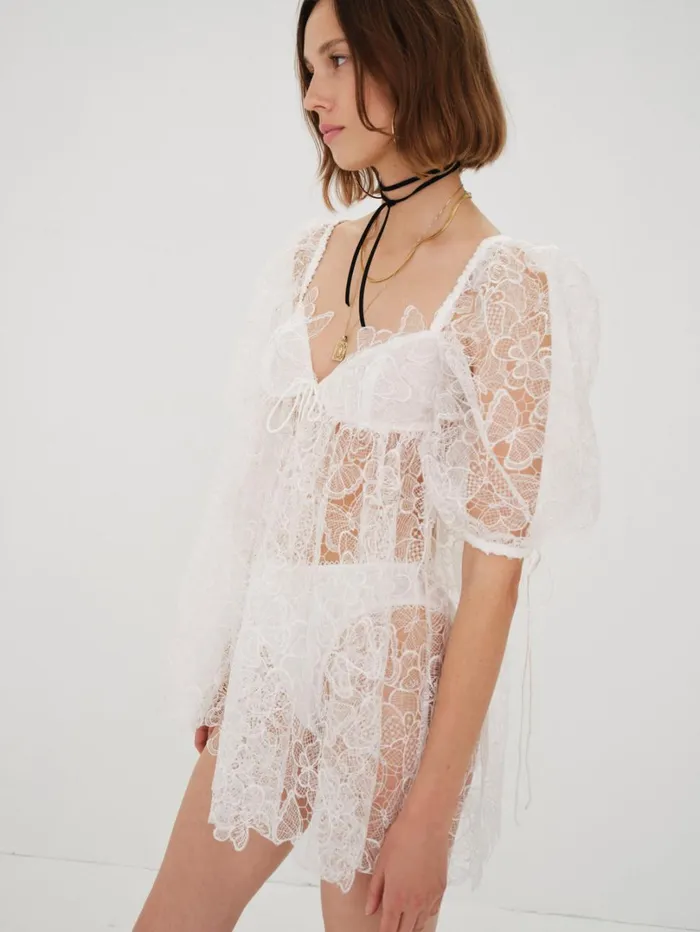Women Logan Mini Dress White For Love and Lemons Dresses Women Logan Mini Dress White For Love and Lemons Dresses