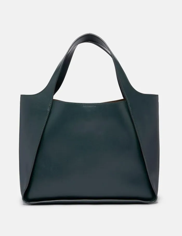 Women Logo Crossbody Tote Bag Pine Green Stella McCartney TopHandle Bags Women Logo Crossbody Tote Bag Pine Green Stella McCartney TopHandle Bags