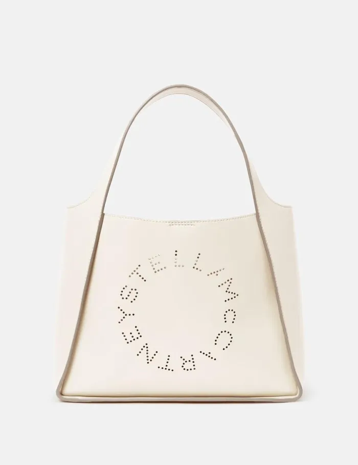 Women Logo Crossbody Tote Bag Pure White Stella McCartney Shoulder Bags
