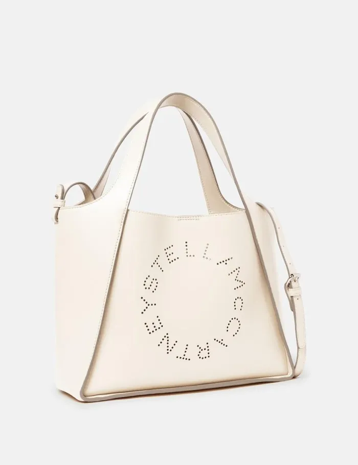 Women Logo Crossbody Tote Bag Pure White Stella McCartney Shoulder Bags Women Logo Crossbody Tote Bag Pure White Stella McCartney Shoulder Bags