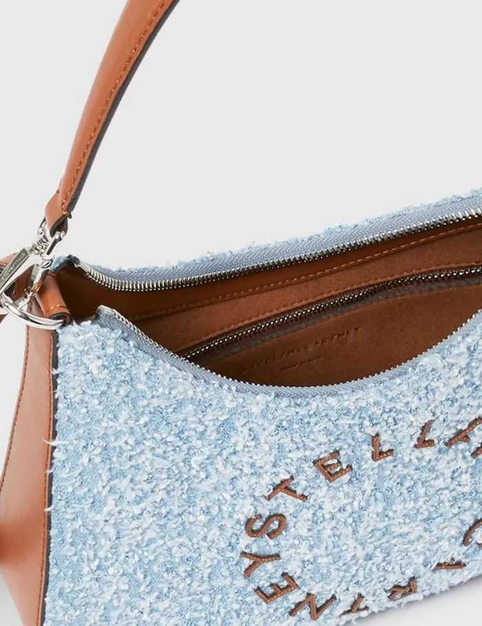 Women Logo Denim Boucl Crossbody Shoulder Bag Light Blue Stella McCartney Crossbody Bags Women Logo Denim Boucl Crossbody Shoulder Bag Light Blue Stella McCartney Crossbody Bags
