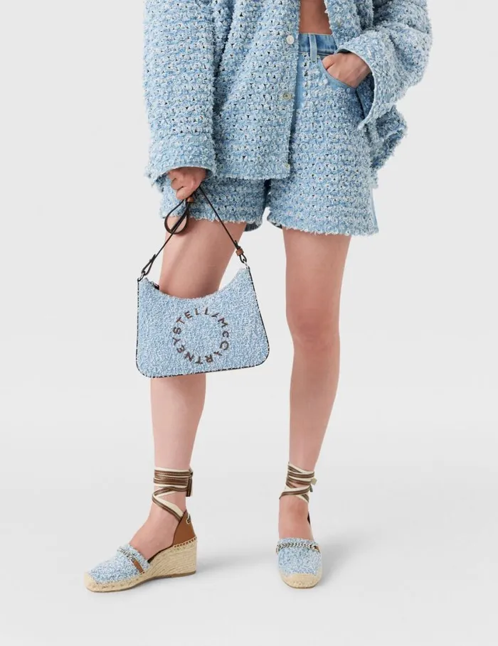 Women Logo Denim Boucl Crossbody Shoulder Bag Light Blue Stella McCartney Crossbody Bags Women Logo Denim Boucl Crossbody Shoulder Bag Light Blue Stella McCartney Crossbody Bags