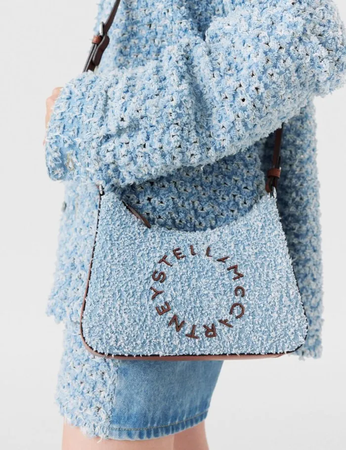 Women Logo Denim Boucl Crossbody Shoulder Bag Light Blue Stella McCartney Crossbody Bags Women Logo Denim Boucl Crossbody Shoulder Bag Light Blue Stella McCartney Crossbody Bags