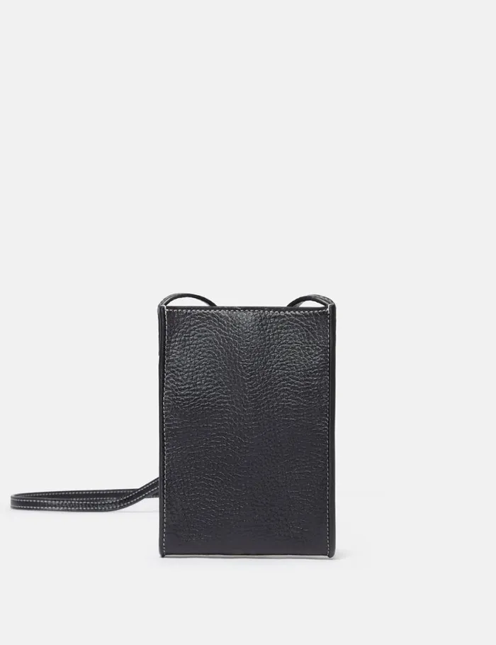 Women Logo Grainy Alter Mat Crossbody Phone Pouch Black Stella McCartney Logo Bag Women Logo Grainy Alter Mat Crossbody Phone Pouch Black Stella McCartney Logo Bag