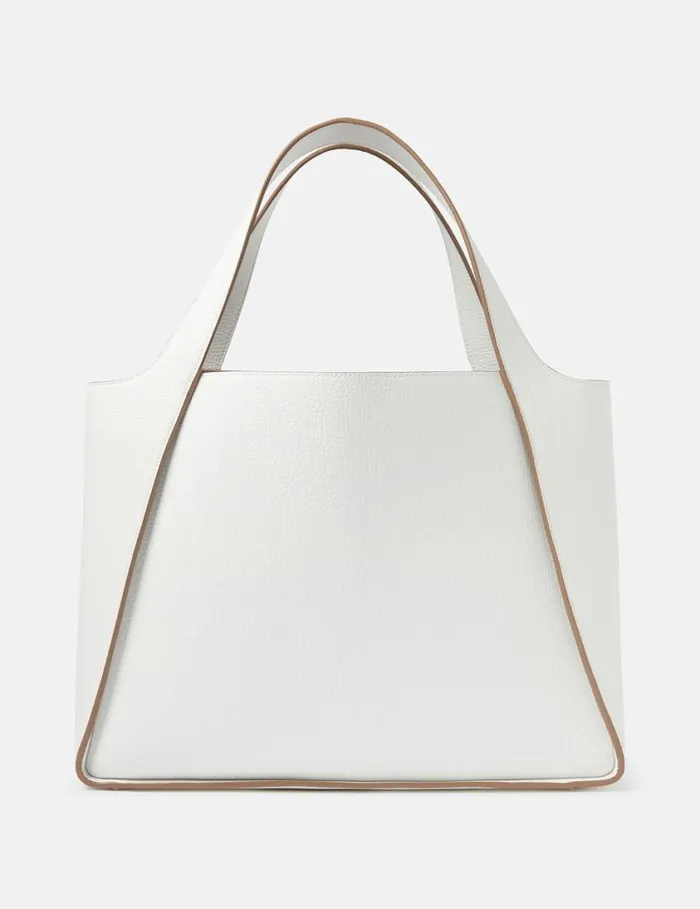 Women Logo Grainy Alter Mat Tote Bag Pure White Stella McCartney TopHandle Bags Women Logo Grainy Alter Mat Tote Bag Pure White Stella McCartney TopHandle Bags