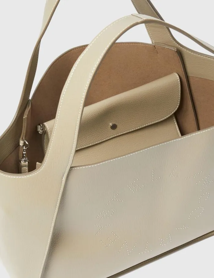 Women Logo Large Tote Bag Bamboo Stella McCartney Shoulder Bags Women Logo Large Tote Bag Bamboo Stella McCartney Shoulder Bags