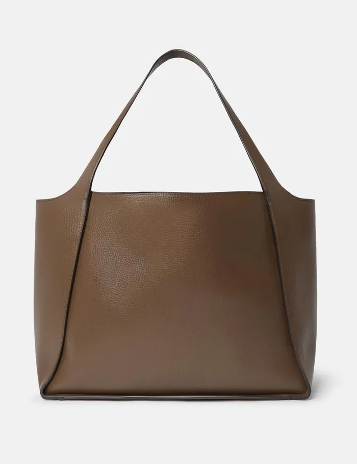 Women Logo Large Tote Bag Chocolate Brown Stella McCartney TopHandle Bags