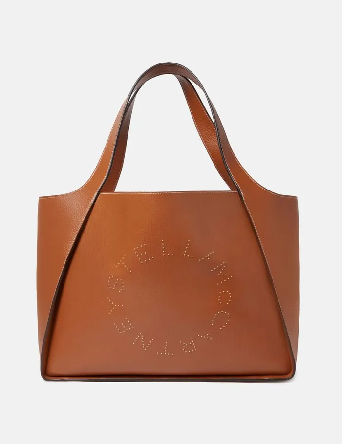 Women Logo Large Tote Bag Pecan Stella McCartney Tote Bags