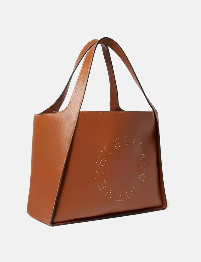 Women Logo Large Tote Bag Pecan Stella McCartney Tote Bags