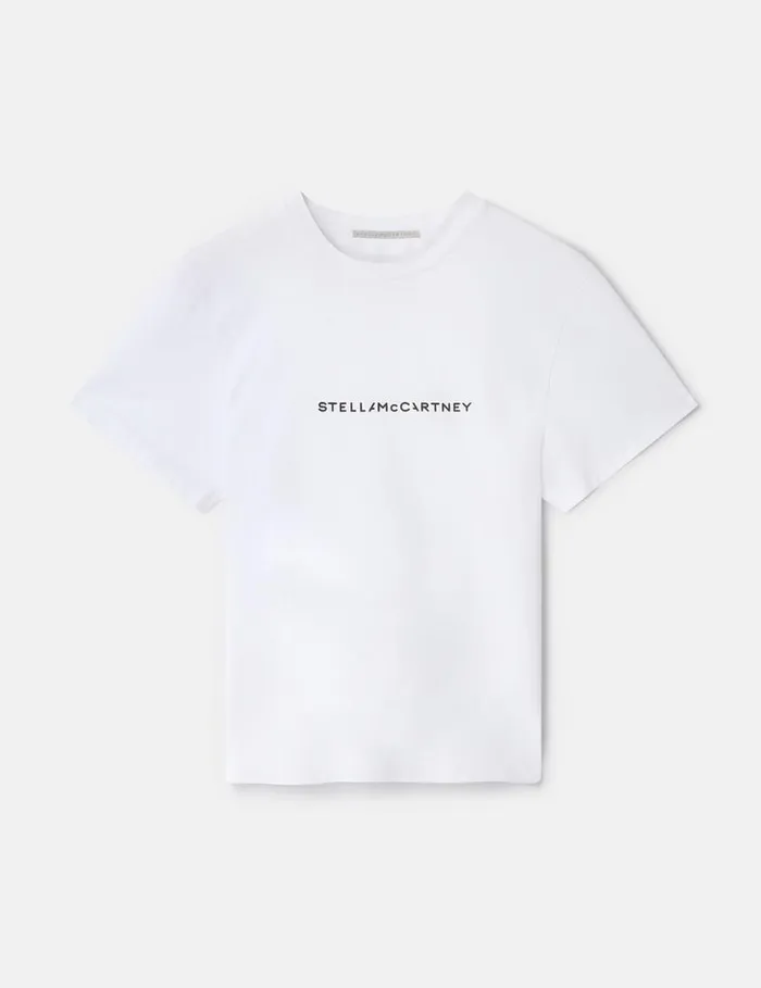 Women Logo Oversized Cotton TShirt Pure White Stella McCartney Sweatshirts And TShirts