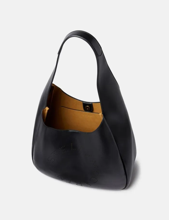 Women Logo Slouchy Hobo Tote Bag Pitch Black Stella McCartney TopHandle Bags Women Logo Slouchy Hobo Tote Bag Pitch Black Stella McCartney TopHandle Bags