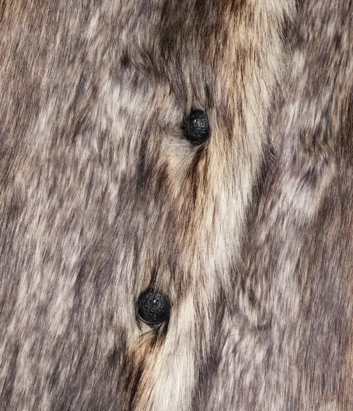 Women Long Beige Fureffect Coat THE KOOPLES Coats and Jackets