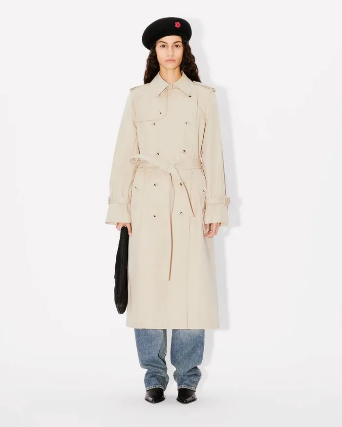 Women Long Kimono Trench Beige Kenzo Jackets And Coats