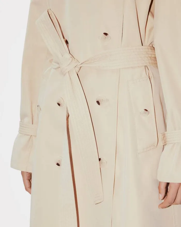 Women Long Kimono Trench Beige Kenzo Jackets And Coats