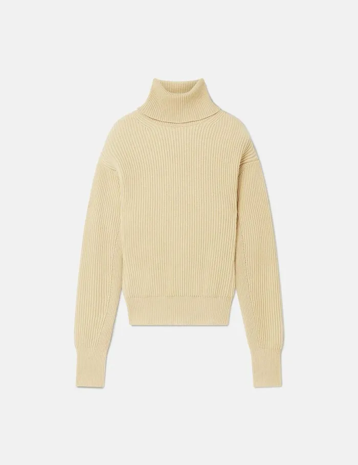 Women LongSleeve Turtleneck Jumper Lemon Yellow Stella McCartney Knitwear