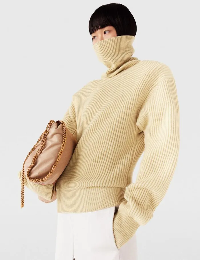 Women LongSleeve Turtleneck Jumper Lemon Yellow Stella McCartney Knitwear Women LongSleeve Turtleneck Jumper Lemon Yellow Stella McCartney Knitwear