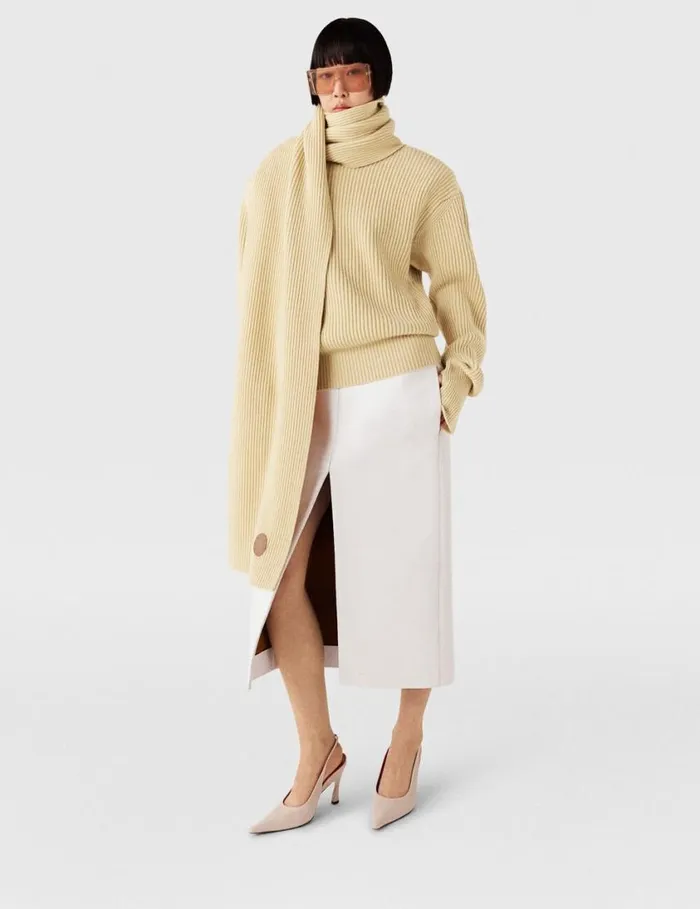 Women LongSleeve Turtleneck Jumper Lemon Yellow Stella McCartney Knitwear Women LongSleeve Turtleneck Jumper Lemon Yellow Stella McCartney Knitwear