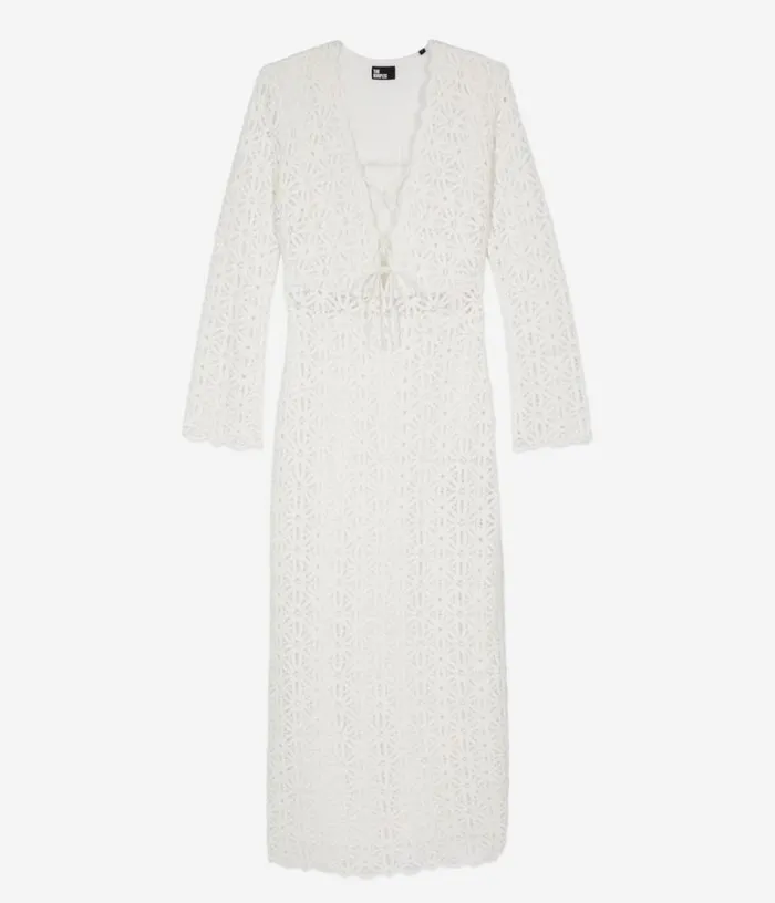 Women Long White Guipure Dress THE KOOPLES Dresses and Jumpsuits