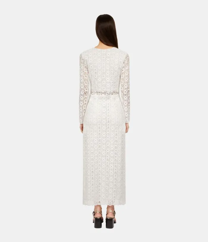 Women Long White Guipure Dress THE KOOPLES Dresses and Jumpsuits