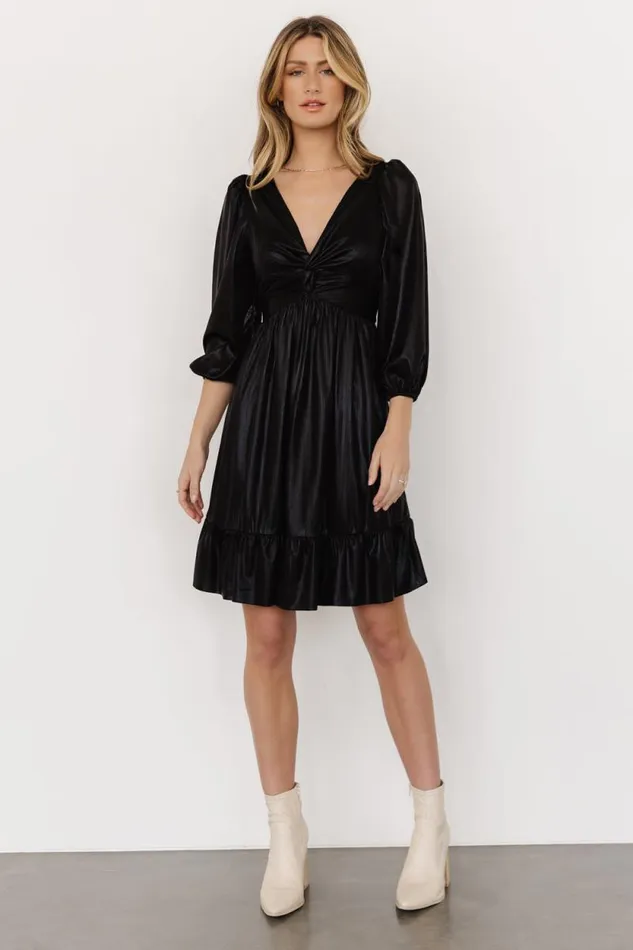 Women Louvre Metallic Dress Black Baltic Born Short Dresses