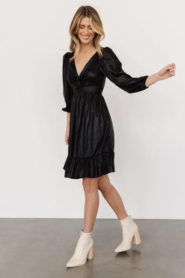 Women Louvre Metallic Dress Black Baltic Born Short Dresses Women Louvre Metallic Dress Black Baltic Born Short Dresses
