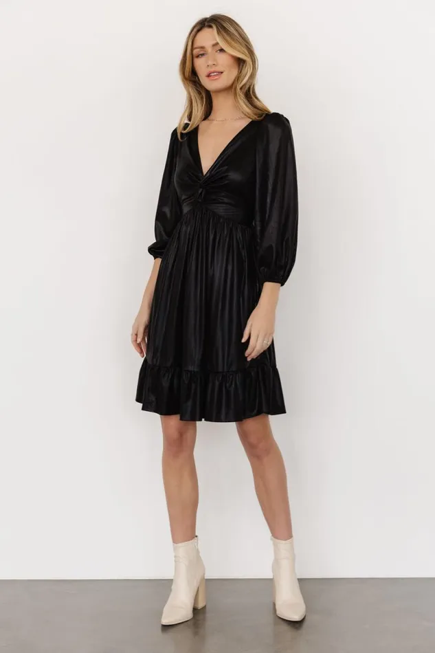 Women Louvre Metallic Dress Black Baltic Born Short Dresses Women Louvre Metallic Dress Black Baltic Born Short Dresses
