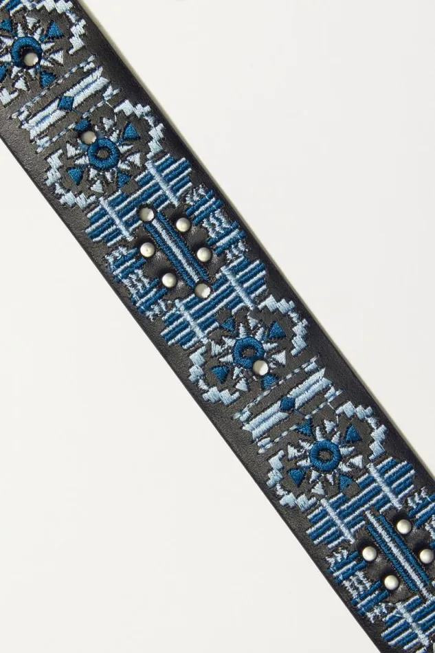 Women Lucky Brand Belts Blue Geo Embroidery Belt Multi Women Lucky Brand Belts Blue Geo Embroidery Belt Multi