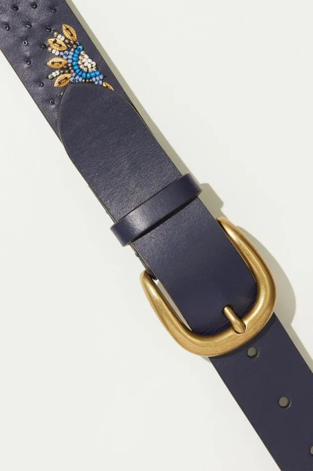 Women Lucky Brand Belts Blue Sunrise Beaded Belt Multi