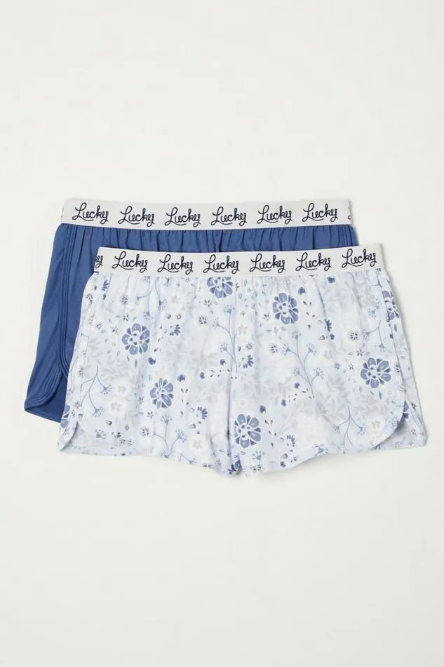 Women Lucky Brand Intimates and Sleepwear Lucky Cozy Sleep Short Set Multi