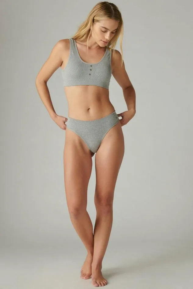 Women Lucky Brand Intimates and Sleepwear Ribbed Bralette 3 Pk Dark Blue