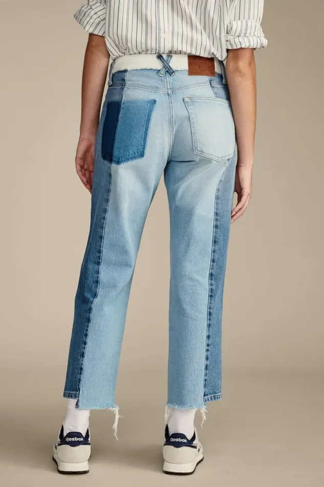 Women Lucky Brand Jeans Lucky Legend 90s Loose Crop Pieced Together