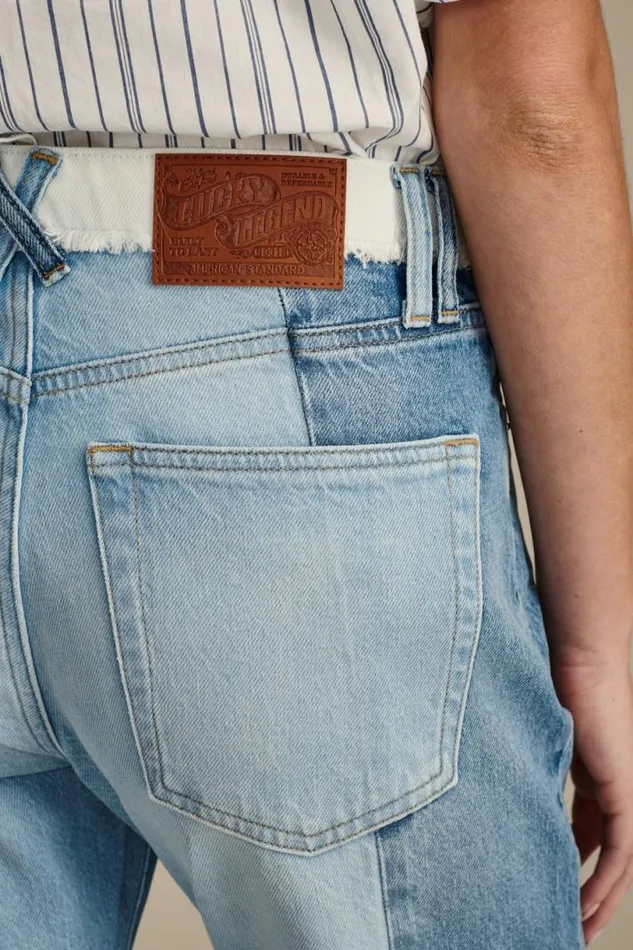 Women Lucky Brand Jeans Lucky Legend 90s Loose Crop Pieced Together