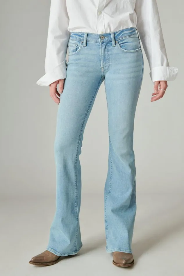 Women Lucky Brand Jeans Mid Rise Sweet Flare Capsize