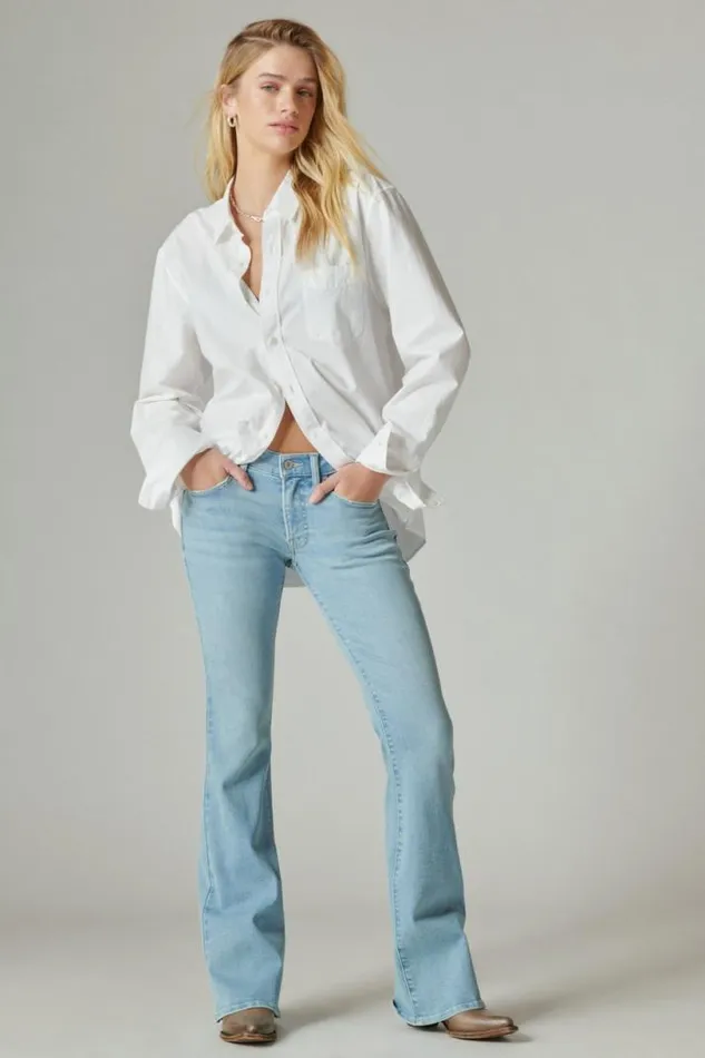 Women Lucky Brand Jeans Mid Rise Sweet Flare Capsize