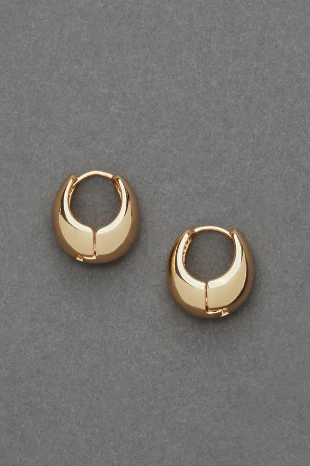 Women Lucky Brand Jewelry Baby Oval Hoop Earring Gold