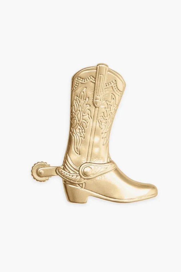 Women Lucky Brand Jewelry Cowboy Boot Pin Gold
