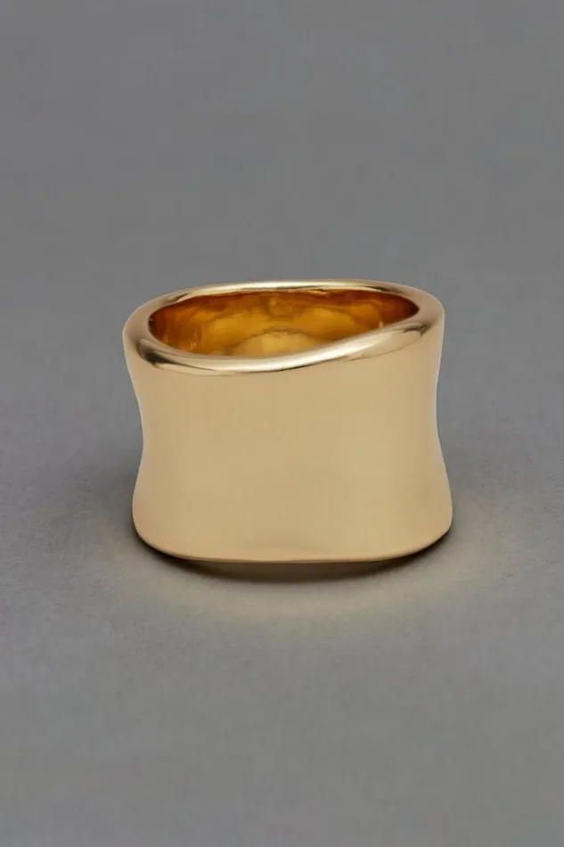 Women Lucky Brand Jewelry High Shine Organic Ring Gold