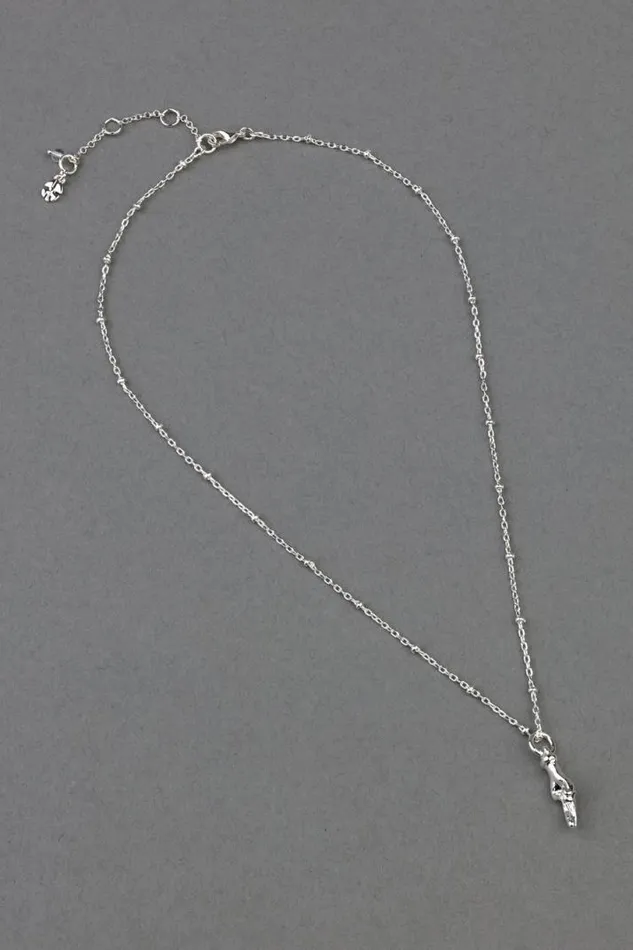 Women Lucky Brand Jewelry Lucky Fingers Crossed Pendant Silver