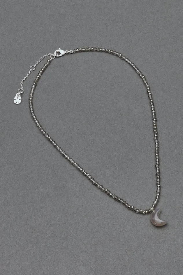 Women Lucky Brand Jewelry Moon Collar Necklace Silver