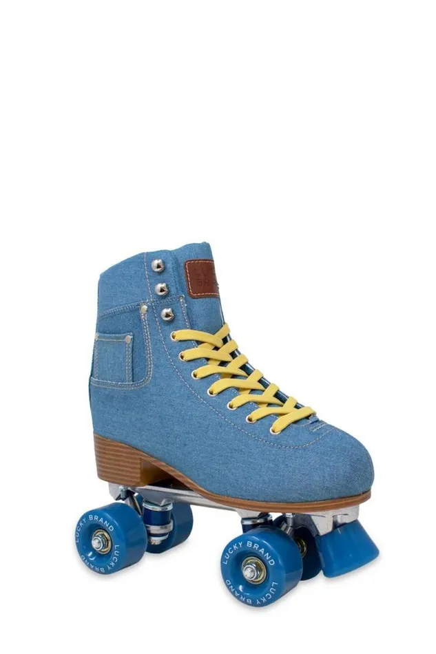 Women Lucky Brand Roller Skates Lucky Denim Roller Skate Medium Dark Blue