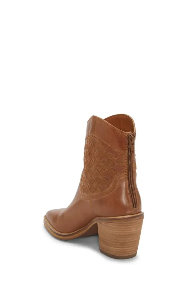 Women Lucky Brand Shoes Aryleis Western Bootie Open Brownrust