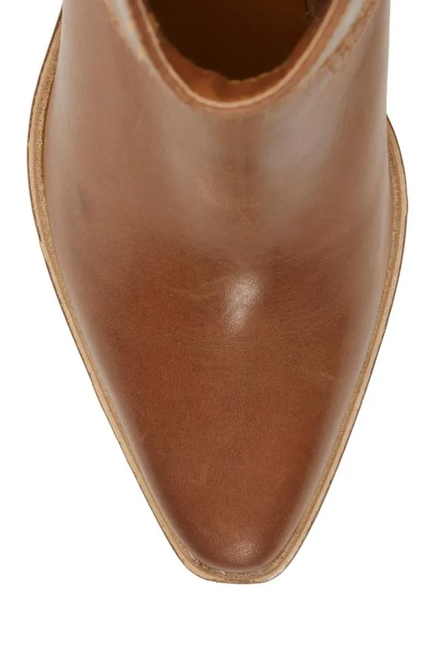 Women Lucky Brand Shoes Aryleis Western Bootie Open Brownrust